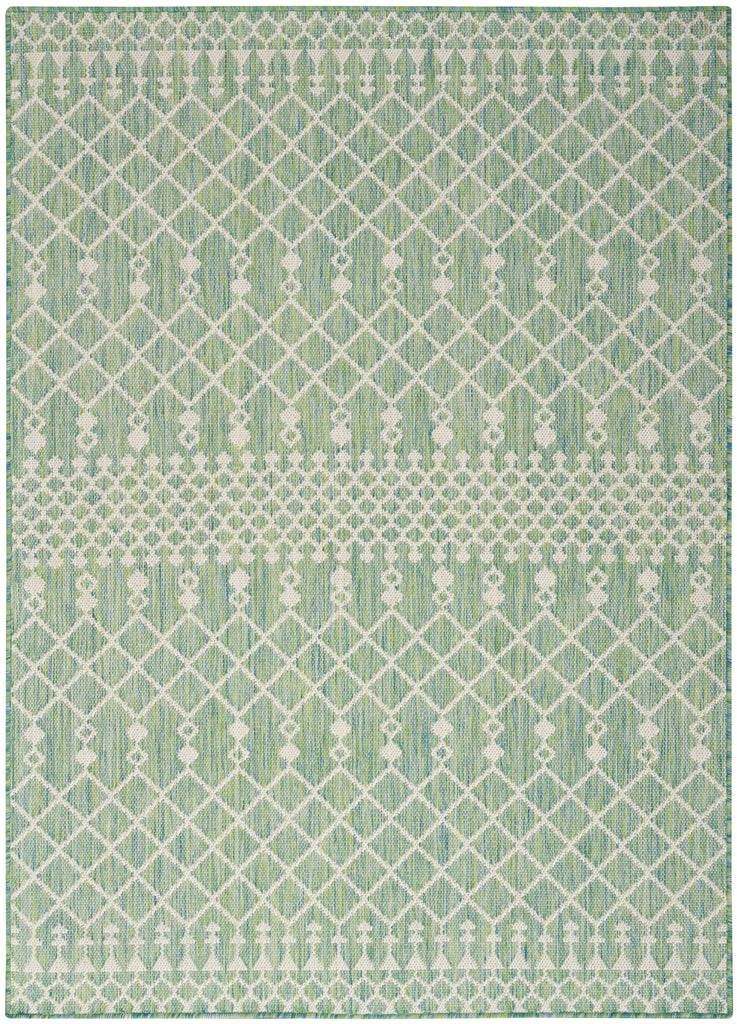 nourison positano pos02 blue green rug