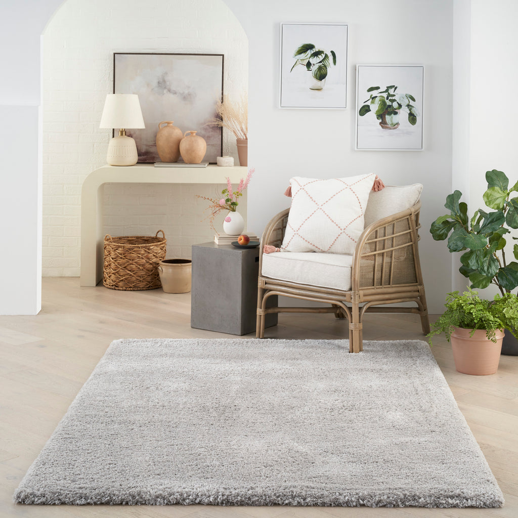 nourison dreamy shag drs05 silver rug