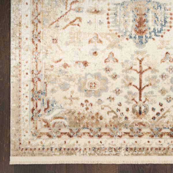 nourison pardis prd01 ivory rust rug