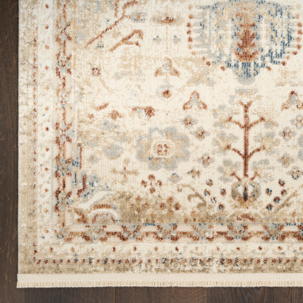 nourison pardis prd01 ivory rust rug