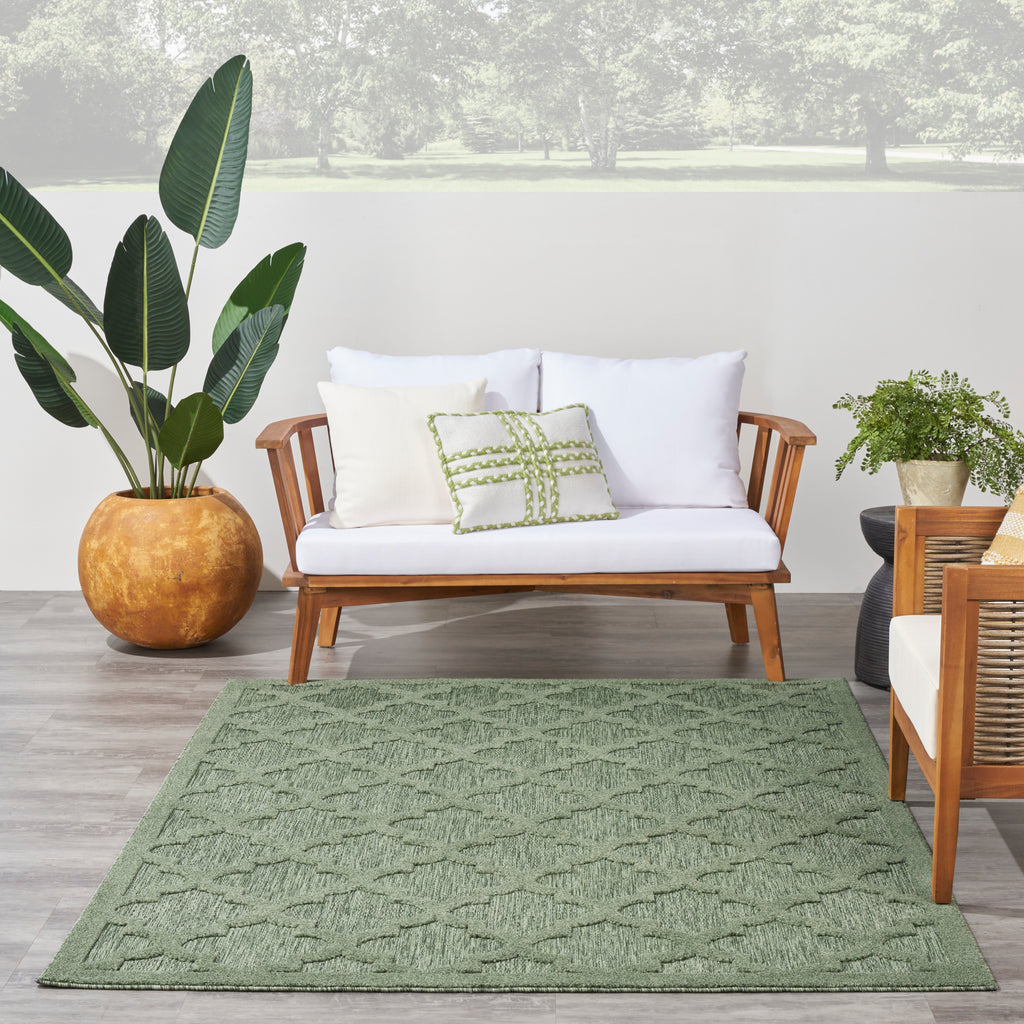 nourison easy care nes01 green rug