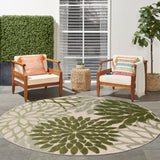 nourison aloha alh05 ivory green rug