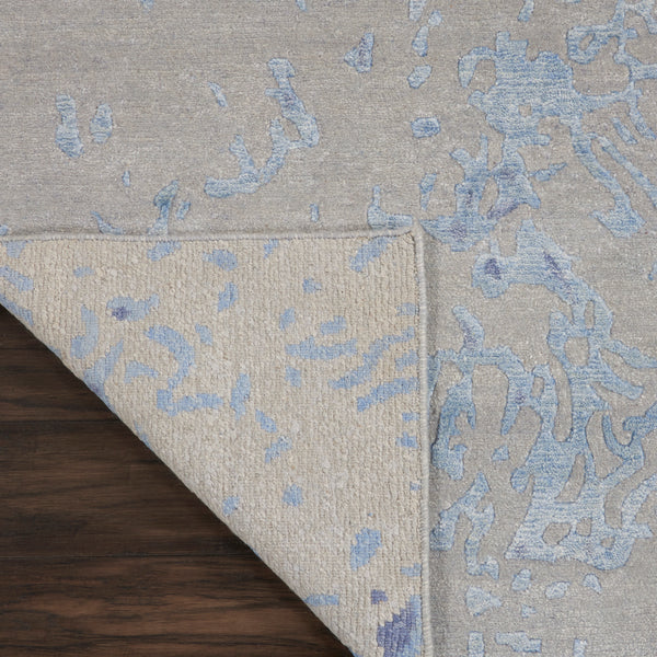 nourison silk shadows sha18 grey blue rug