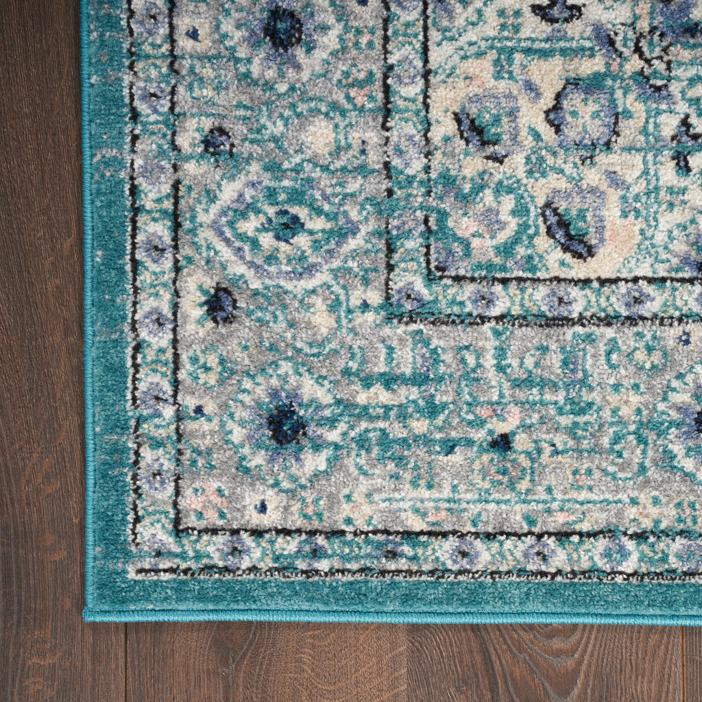 nourison passion psn03 turquoise grey rug