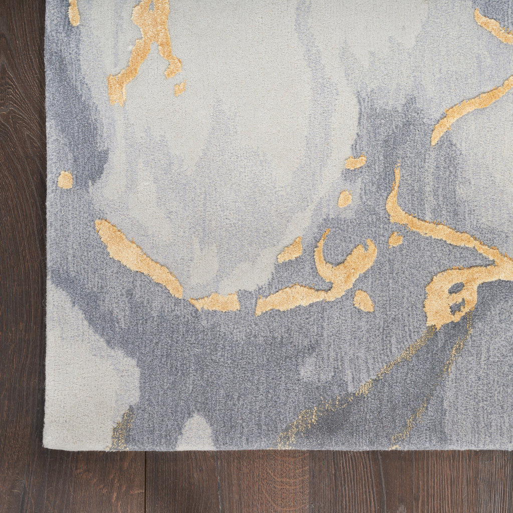 nourison prismatic prs28 grey gold rug