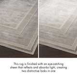 nourison glitz glz07 silver rug