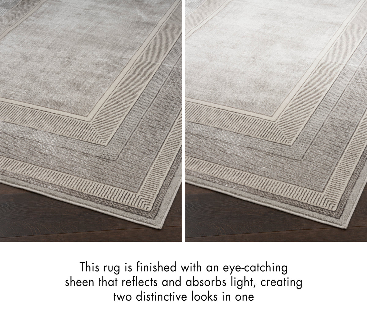 nourison glitz glz07 silver rug