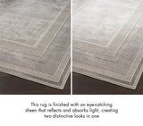 nourison glitz glz07 silver rug