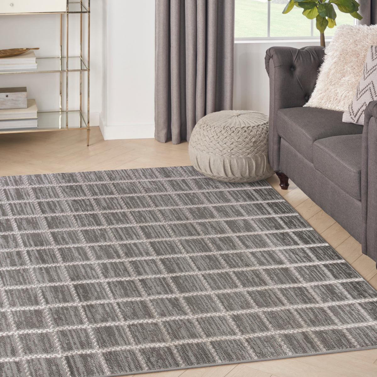 nourison serenity home srh05 grey ivory rug