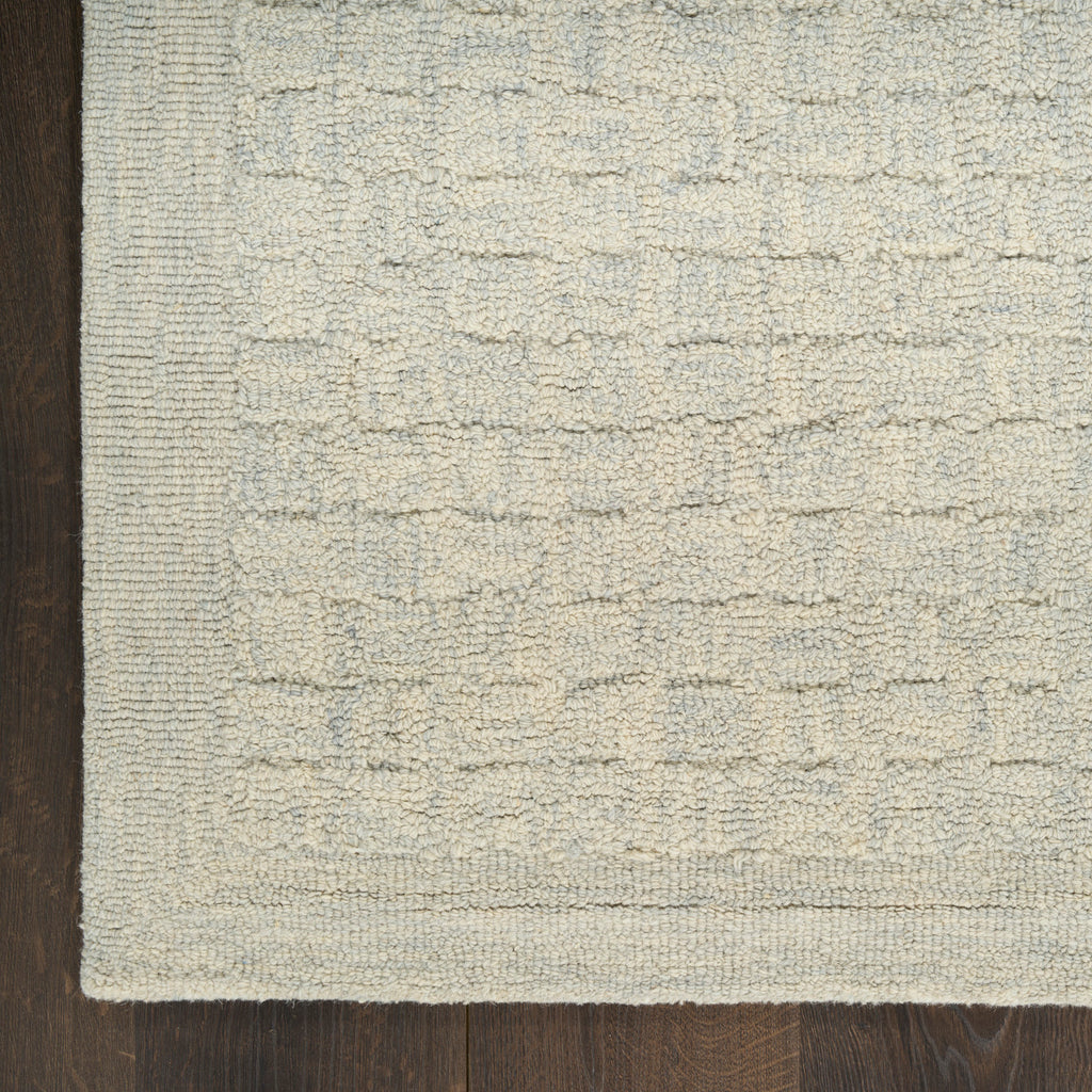 nourison pure grids pgr01 light blue rug