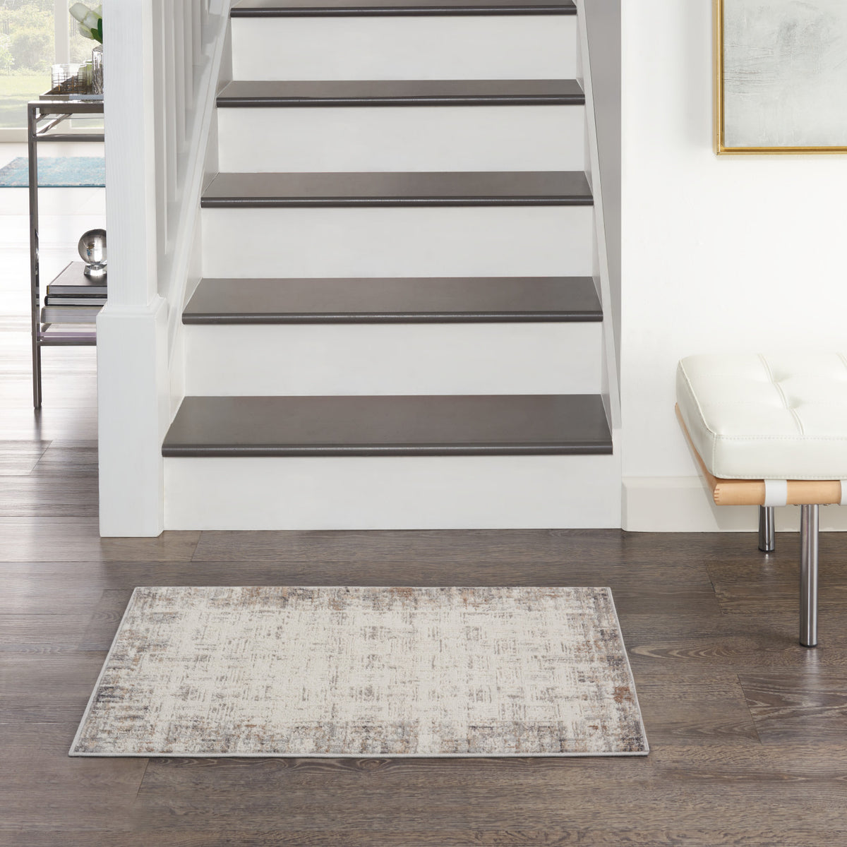 nourison elation etn05 ivory grey rug