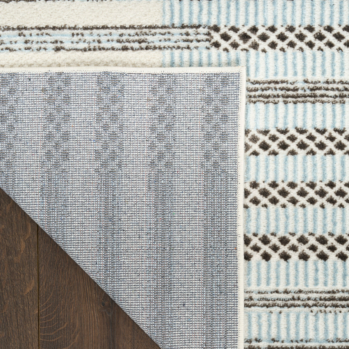 nourison nordic nrc15 ivory blue rug