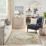 nourison astra machine washable asw11 ivory green rug