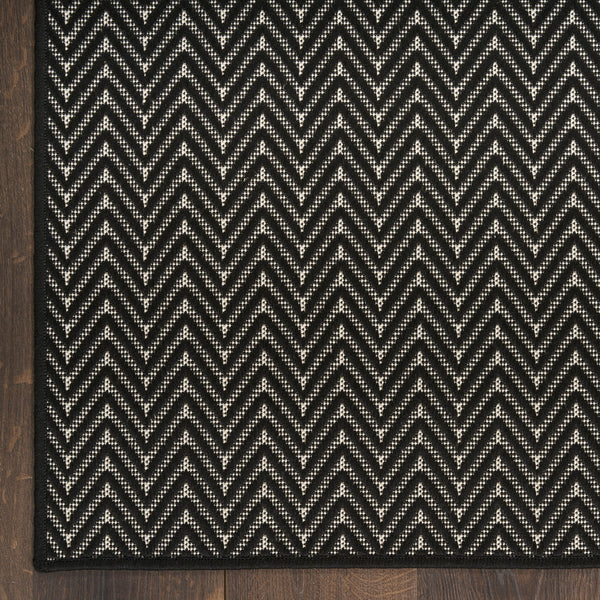nourison horizon indoor outdoor hoz02 black rug