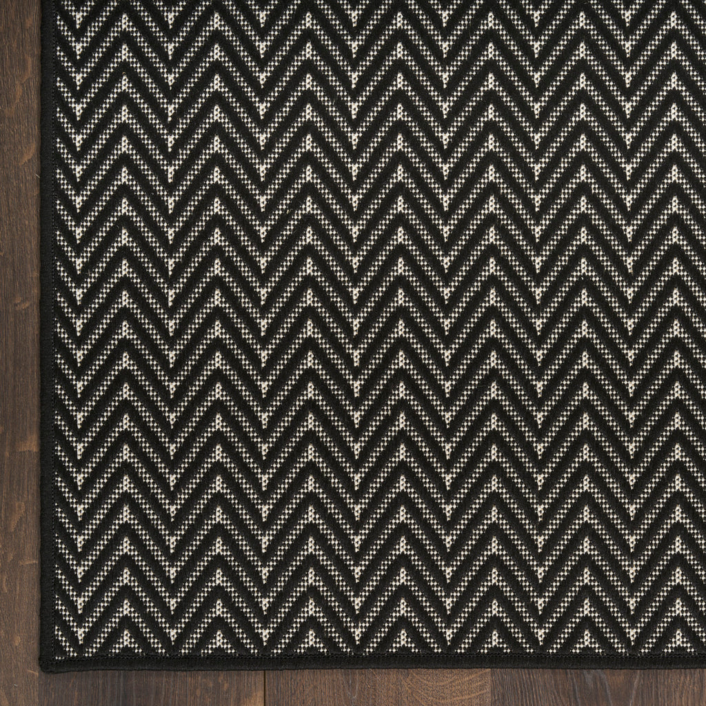 nourison horizon indoor outdoor hoz02 black rug