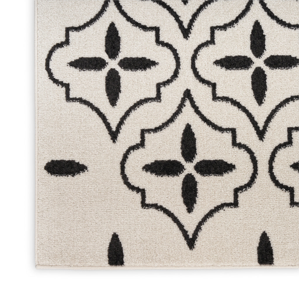 nourison nourison essentials nre04 ivory black rug