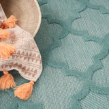 nourison easy care nes01 aqua teal rug