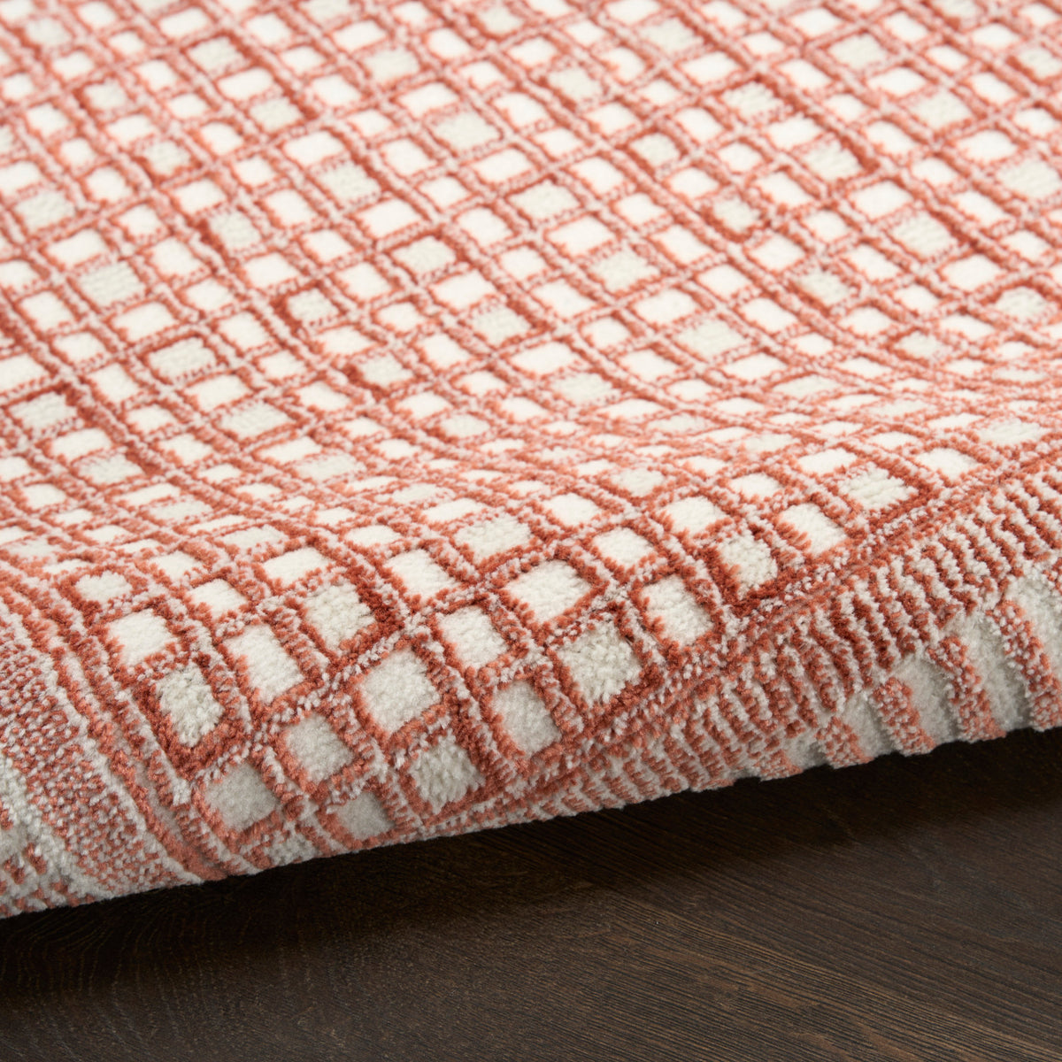 nourison nordic nrc03 brick ivory rug