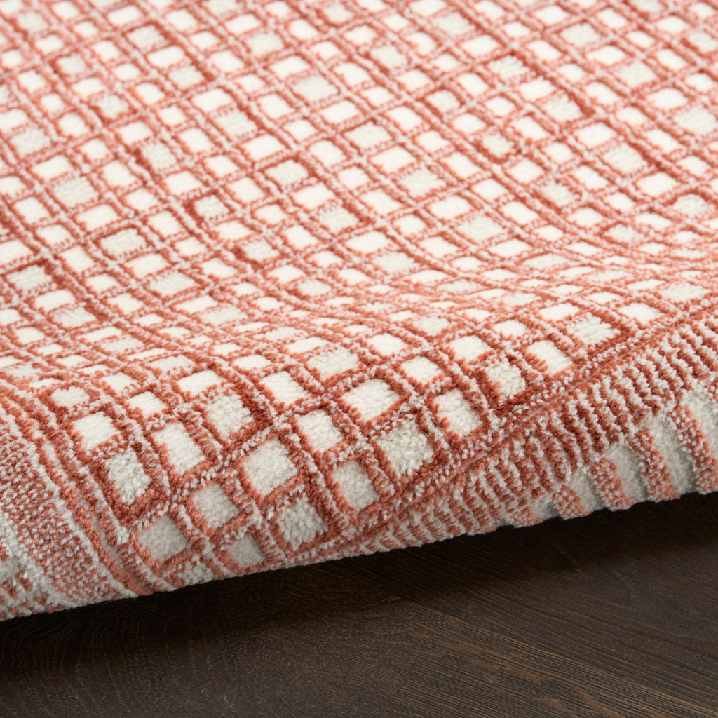 nourison nordic nrc03 brick ivory rug