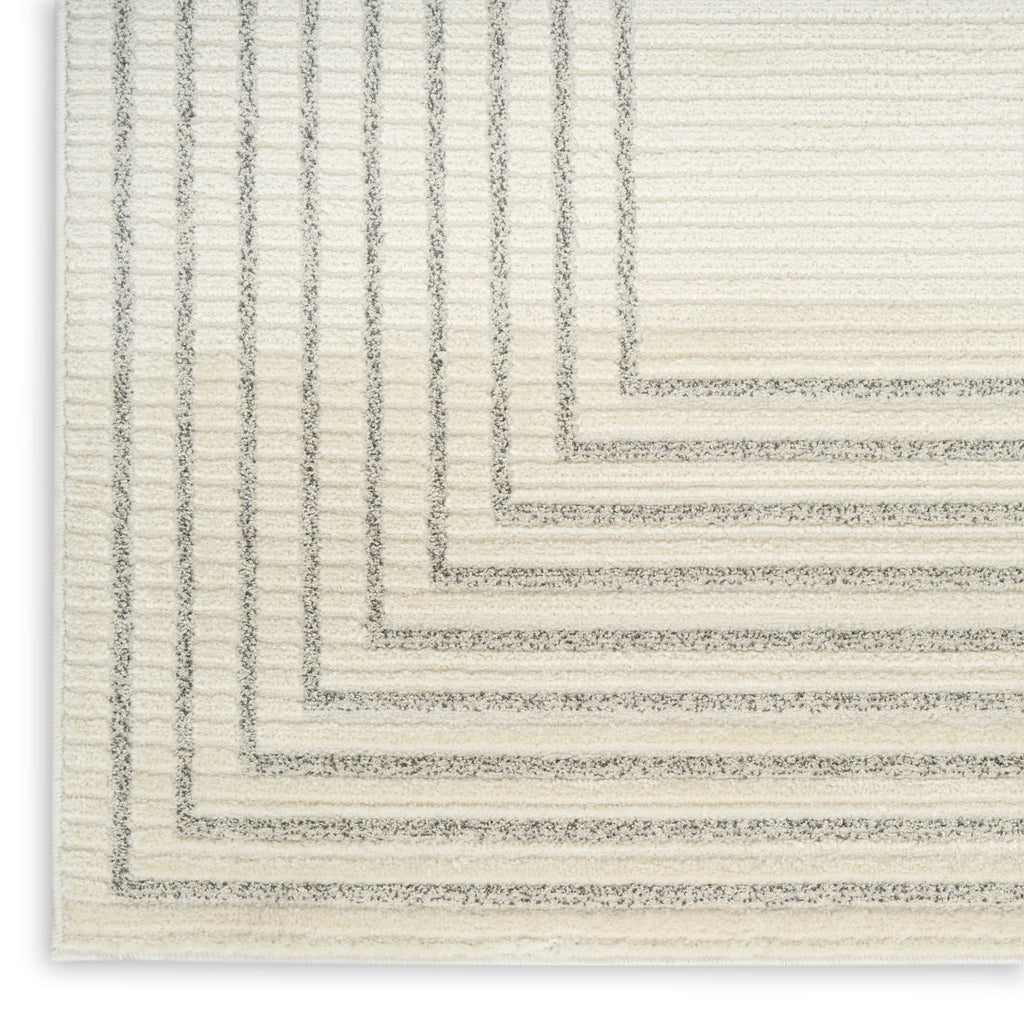 nourison ivory hues ivh03 ivory grey rug