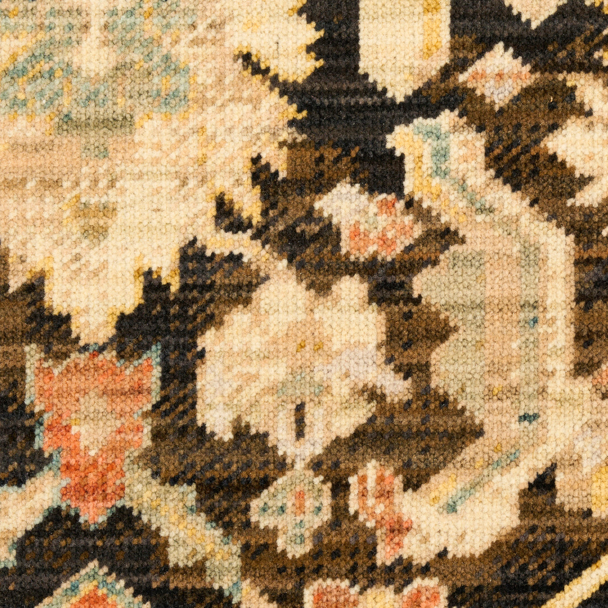 nourison antique bloom anb02 mocha multicolor rug
