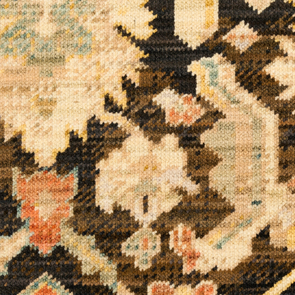 nourison antique bloom anb02 mocha multicolor rug