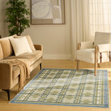 nourison nordic nrc06 green blue rug