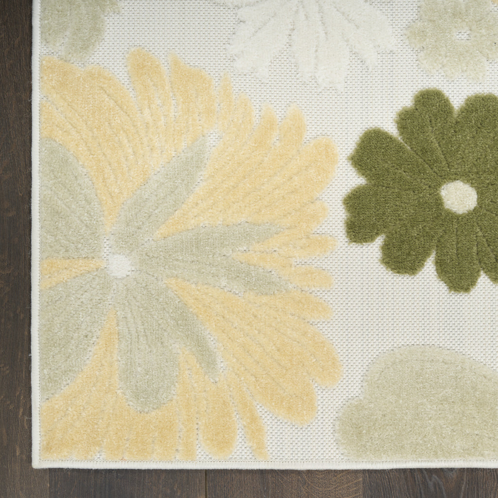 nourison aloha alh42 ivory green rug