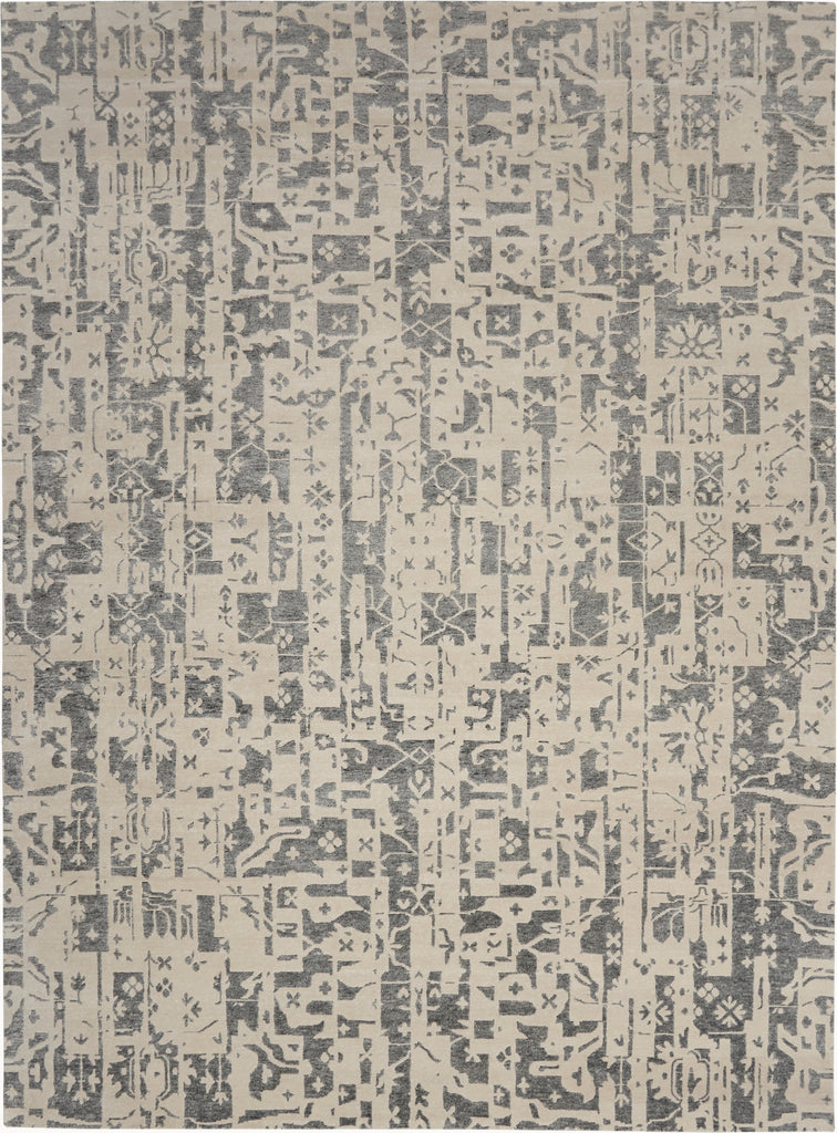 nourison silk shadows sha19 ivory grey rug