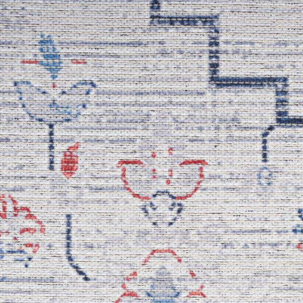 nourison new concept washables sr110 ivory blue rug