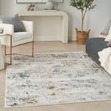 nourison glitz glz23 grey multicolor rug