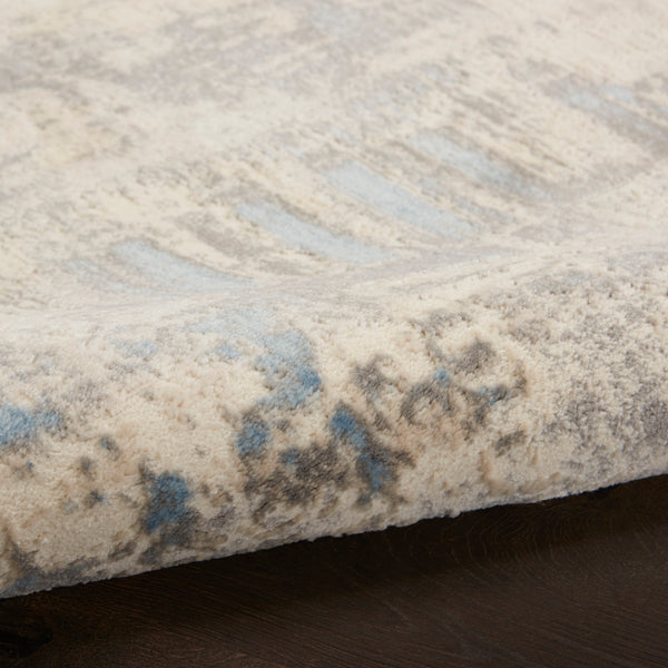 nourison solace sla07 ivory grey blue rug