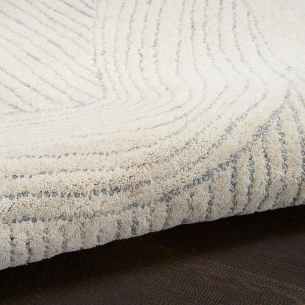nourison pure patterns prn01 ivory grey rug