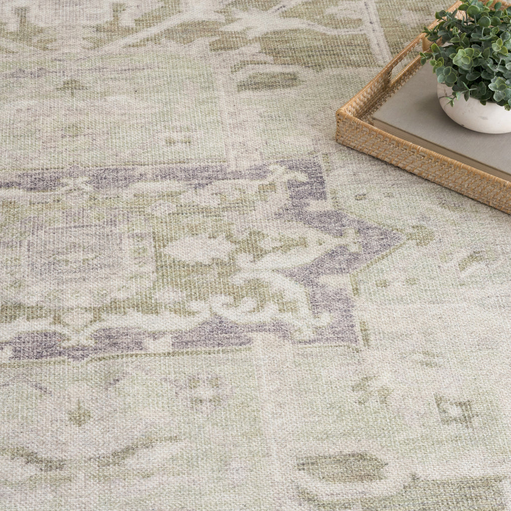 nourison vintage washables vws08 green rug