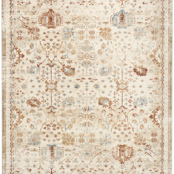 nourison pardis prd01 ivory rust rug