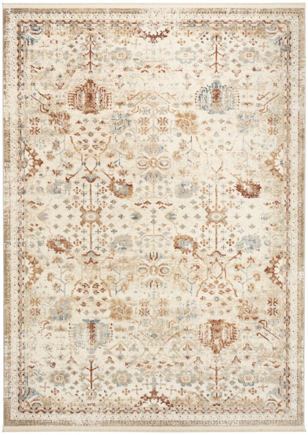 nourison pardis prd01 ivory rust rug