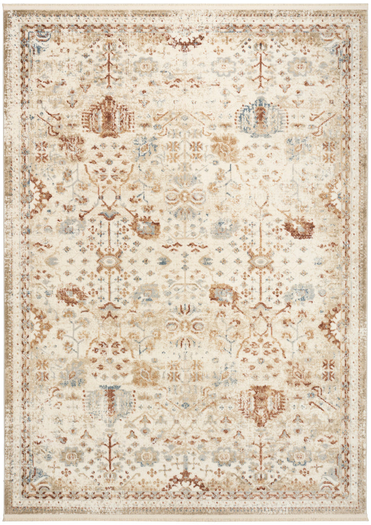 nourison pardis prd01 ivory rust rug