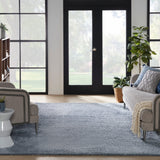 nourison dreamy shag drs05 light blue rug