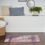 nourison new concept washables sr105 red navy rug