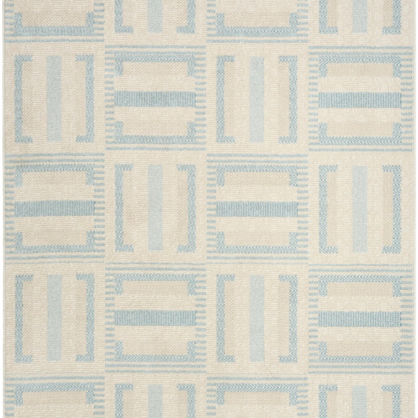 nourison nordic nrc11 ivory blue rug