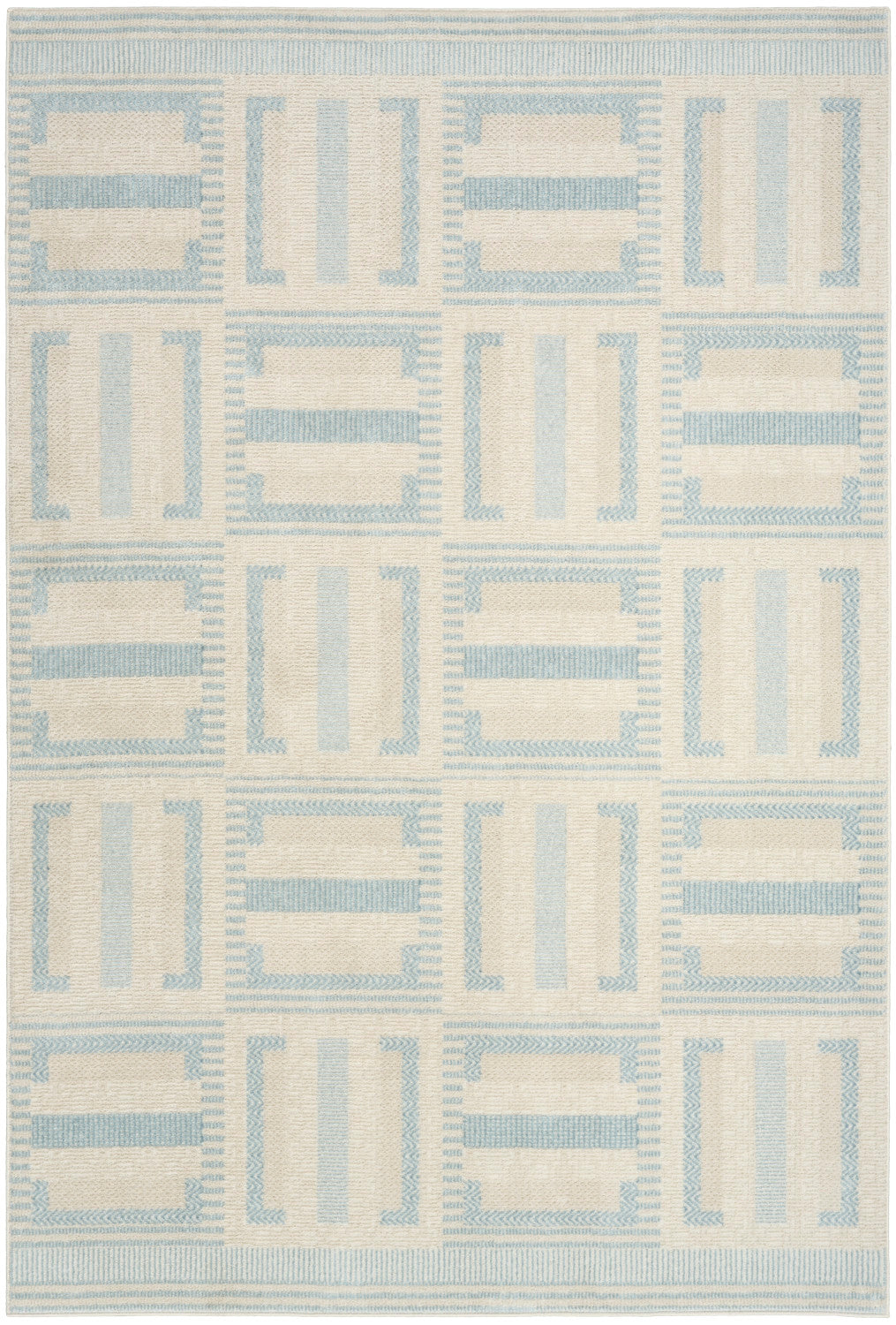 nourison nordic nrc11 ivory blue rug