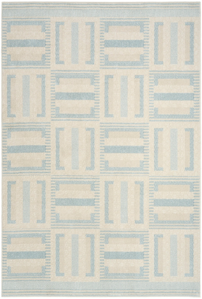 nourison nordic nrc11 ivory blue rug