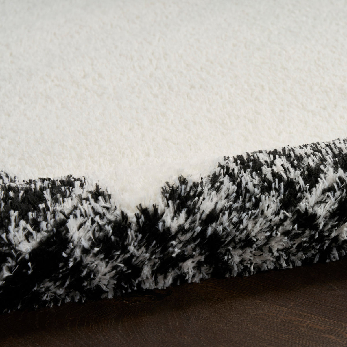 nourison pacific shag pcs02 ivory black rug