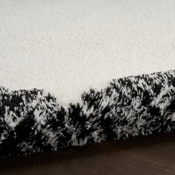 nourison pacific shag pcs02 ivory black rug
