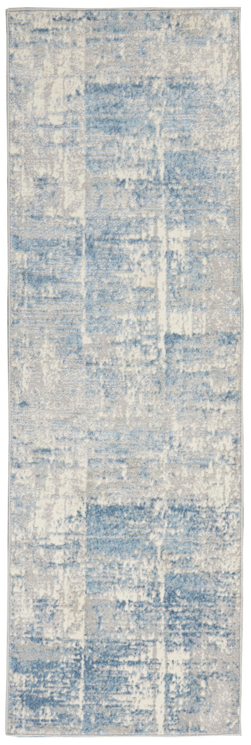 nourison solace sla02 ivory grey blue rug
