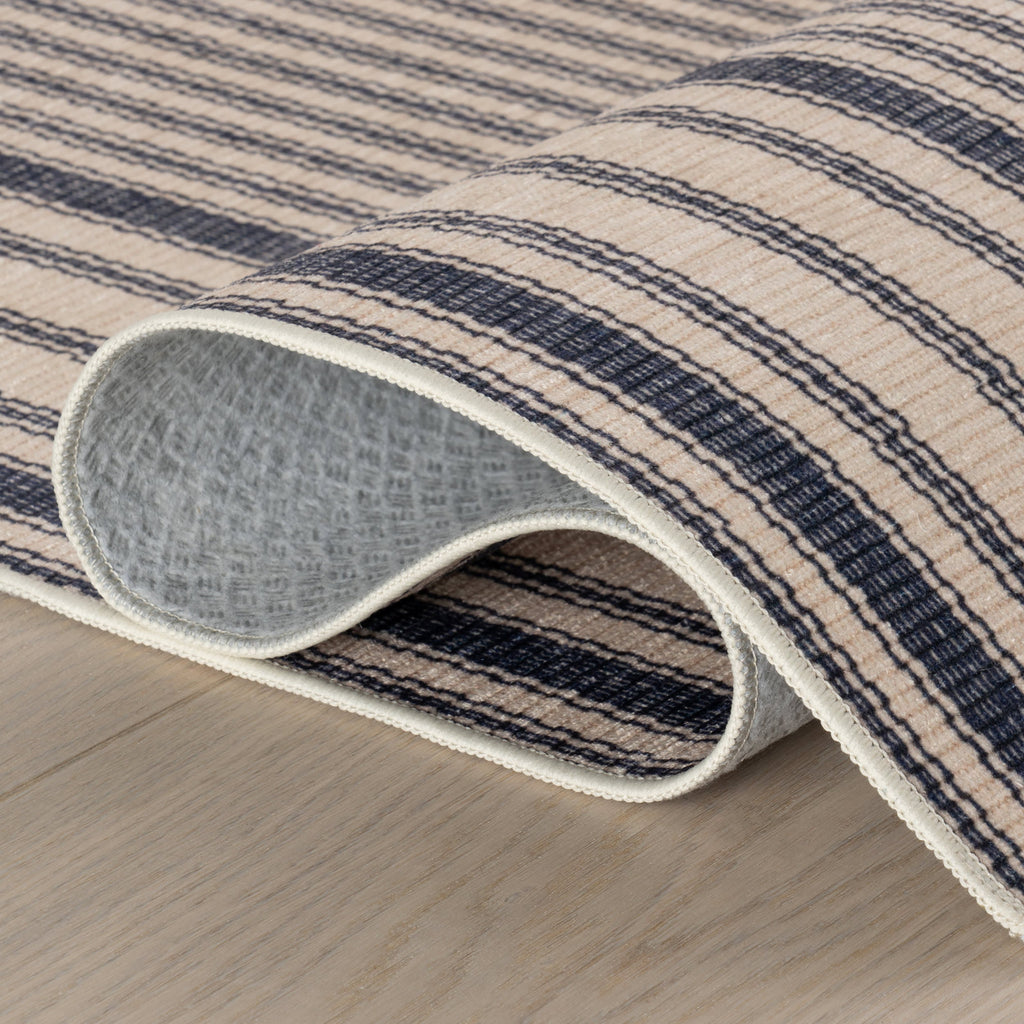 dash albert teahouse da2387 navy machine washable polyester rug