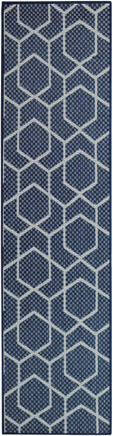 nourison horizon indoor outdoor hoz01 navy rug