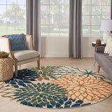 nourison aloha alh05 blue green rug