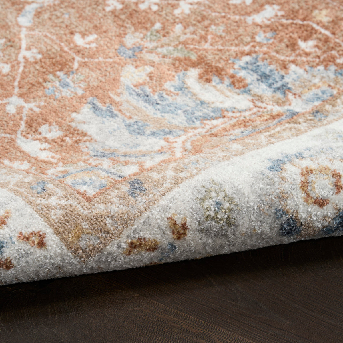 nourison astra machine washable asw20 rust ivory rug