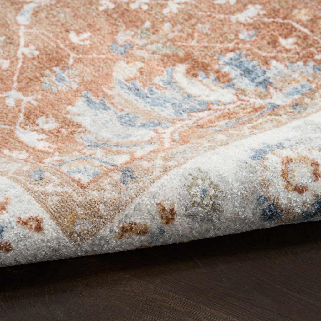 nourison astra machine washable asw20 rust ivory rug